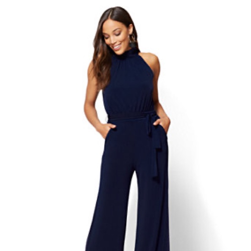 New York & Company Palazzo Pant Jumpsuit | L